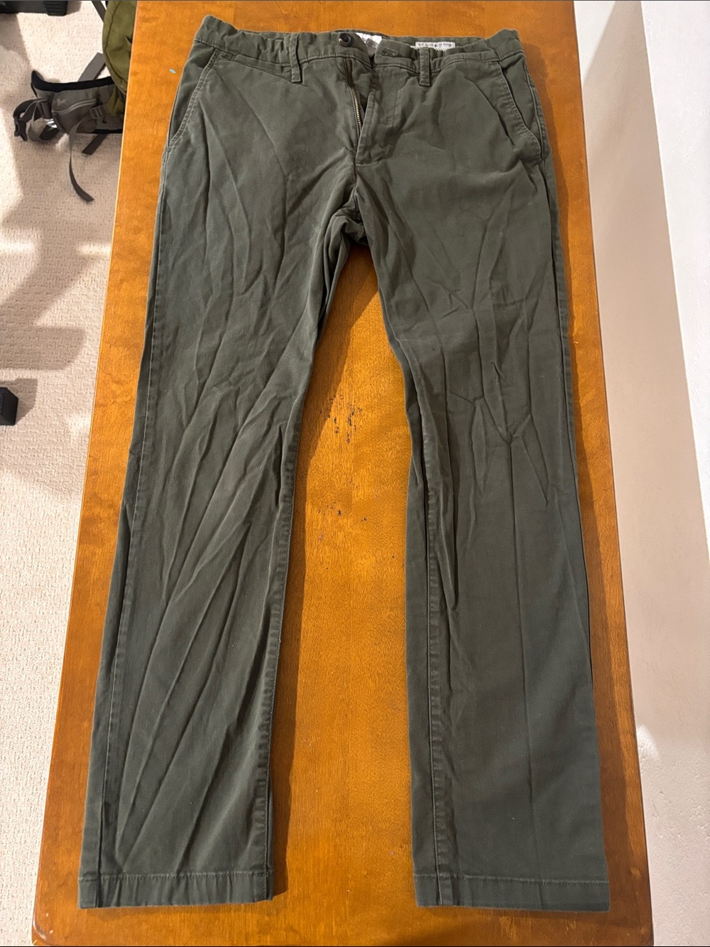 Goodfellow & Co Olive Green Men's Pants with Striped Waistband